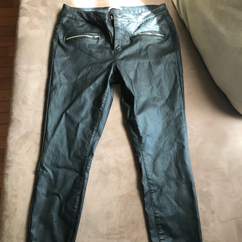 Black leather pants